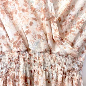 Lovestitch Floral Sheer Flowy Mini Dress S Small Boho Romantic Cottage Romantic thumbnail 9