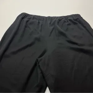John Mark Black Wide-Leg Cropped Pants Button Accents Womens Large Tencel‎ *FLAW thumbnail 12