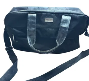 Jimmy Choo Black Travel Duffel‎ Bag Womens Shoulder Carry On Weekender Overnight thumbnail 1