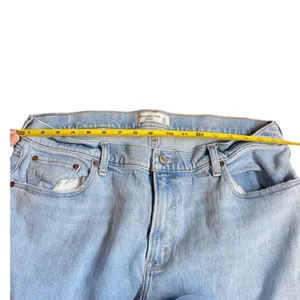 Abercrombie & Fitch The Baggy Low Rise Jeans Light Wash 32 14L Wide Leg thumbnail 7