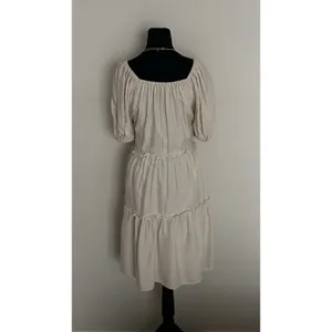 Antonio Melani Taylynn Off Shoulder Tiered Mini Dress Yellow Size M Boho Style thumbnail 3