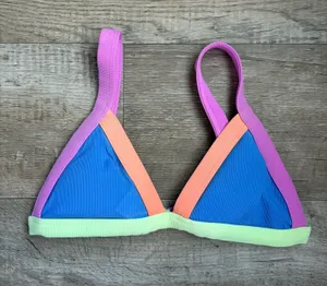 NWOT ONEONE Swimwear Colorblock Kameron Top in Sz M thumbnail 1