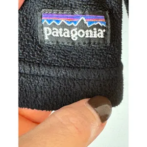 Patagonia Sweatshirt Women‎ Medium Black Quarter Zip Fleece Pullover Gorpcore thumbnail 5