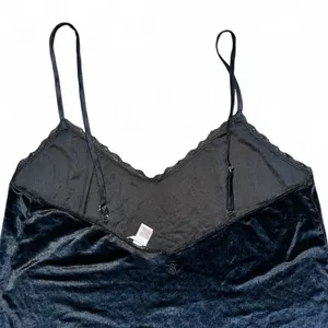 Victoria's Secret Black Velour Slip Dress L thumbnail 4