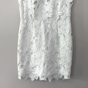 ASTR The Label Tenured Floral Lace Dress‎ Mini Size L White thumbnail 9