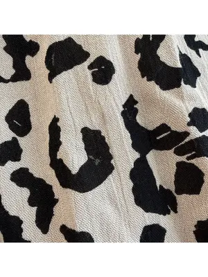 Savanna Jane Mini Dress 2X Beige Black Leopard Floral Multicolor Embroidery Boho thumbnail 7
