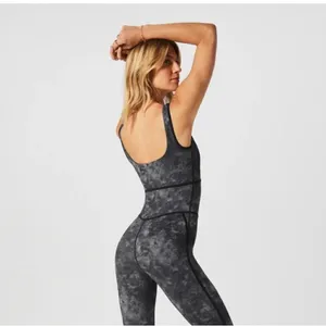 Fabletics NWT Frame PowerHold Black Patterned Jumpsuit Size XS Active Leggings thumbnail 4