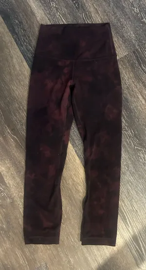 Lululemon Align Leggings- Burgundy Tye Dye  thumbnail 1