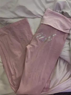 PINK Victoria's Secret flared pink leggings thumbnail 1