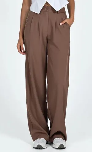Princess Polly archer pants - brown thumbnail 1