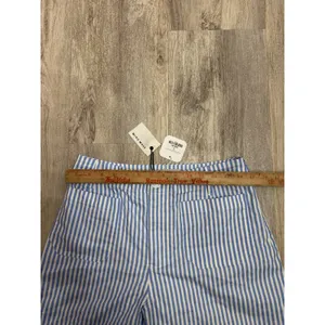 Miou Muse Blue White Striped High Rise Wide Leg Pants New Size Medium thumbnail 6