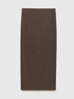 Mango MNG - NWT Brown Knit Maxi Skirt Pencil Style thumbnail 2