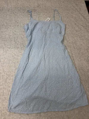 John Galt Blue Floral Ditsy Mini Dress Adjustable Straps Tie Back 1 Size‎ thumbnail 1