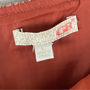 GIANNI BINI Burnt Orange Wool Blend Faux Wrap Asymmetric Hem Skirt Large Preppy thumbnail 3