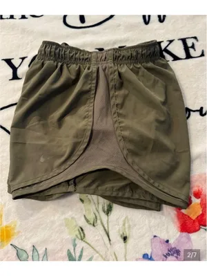 Nike Dri-FIT Womens Medium Green Running Shorts Athletic Gym Workout Size S thumbnail 2