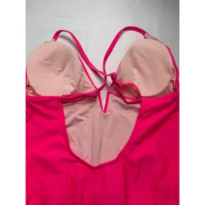 Cupshe Neon Pink V-Neck One Piece Swimsuit High Cut Open Back L DAA12E3H001DD thumbnail 4