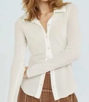 Wilfred Cream Button-Down Women's Shirt thumbnail 1