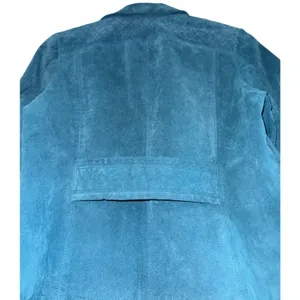 AMI Leather Jacket Women's Medium Teal Country Western‎ Suede Quilted Equestrian thumbnail 9