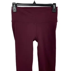 Lululemon Maroon 7/8‎ High Rise Leggings 6 Athleisure Workout Yoga thumbnail 2
