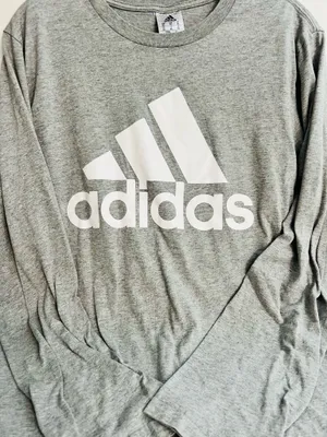 Adidas Men’s Gray Long Sleeve Tee Shirt thumbnail 2