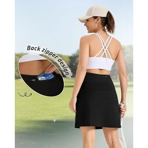 NWT ~ Women's Black 19" Knee Length Skort Pocket Golf Tennis Skirt ~ SMALL thumbnail 2