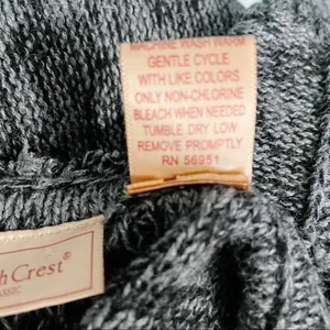 Vintage North Crest Sweater Vest Large Gray Marled Ramie Cotton Grandpa Preppy thumbnail 7