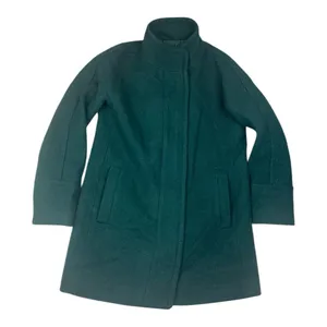 J crew size 6 small cocoon wool dark green Wool Blend Coat peacoat jacket thumbnail 1