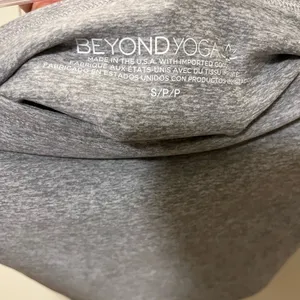 NWT Beyond Yoga Spacedye Line Up Strapless Cropped Top Silver White Stripe S thumbnail 8