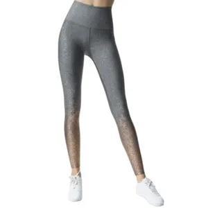 Beyond Yoga Alloy Ombré Metallic Gray Leggings Medium Activewear Workout thumbnail 2