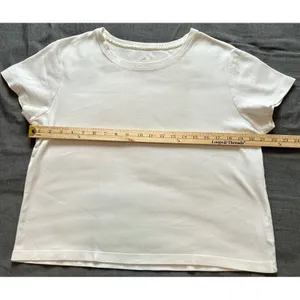 White Stag Women XL White Short Sleeve Crew Neck 100% Cotton T-Shirt thumbnail 3