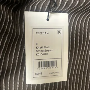 Theory Khaki Stripe Stretch Pant NEW thumbnail 4