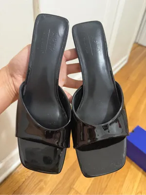 Apt. 9 size 9 black heels Tammy women’s open back mule heel shoes thumbnail 3