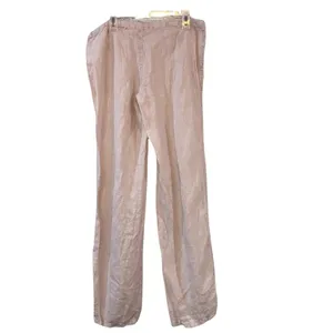 Victoria's Secret Linen Blend‎ Pants Light Pink Flax Drawstring Wide Leg Size 0 thumbnail 3