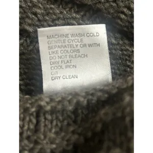 Mary Firenze Sweater Women M Pleated Cardigan Brown /gray Wool Alpaca Italy Made thumbnail 7