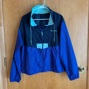Columbia Windbreaker Jacket Womens XL Color Block Lightweight‎ Full Zip thumbnail 1