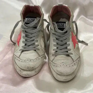 Golden Goose Mid Star Sneakers White Pink Patent Star Mid Top Size 7/37 Preppy thumbnail 5