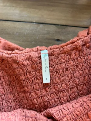 Rylee + Cru Gia Women’s Cotton Floral Burnt Orange Dress S thumbnail 9