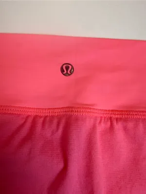 Lululemon neon pink women’s athletic tennis/golf‎ running skort size Small/6 thumbnail 3