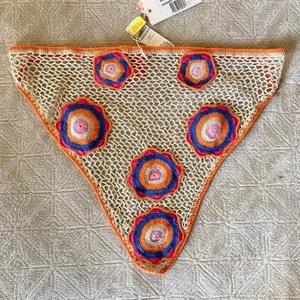 Agua Bendita Melissa Eames Crochet‎ Scarf Top Multi One Size NWT thumbnail 2