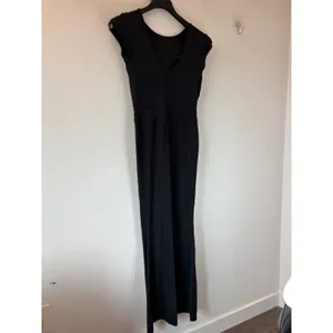 JoyLab Womens Black‎ Short Sleeve Scoop Back Athletic Jumpsuit Straight Leg thumbnail 5