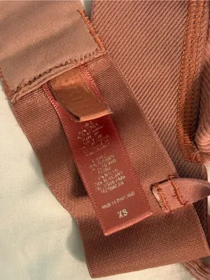 Skims Cotton Rib Plunge Bralette in Rose Clay thumbnail 4