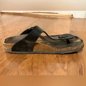 BIRKENSTOCK Gizeh Sandals Black Thong Flip Flops Women’s 39‎ thumbnail 9