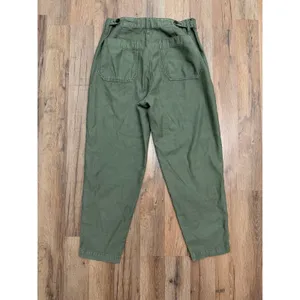 Madewell Green Utility‎ Pants Size 27 High Rise Cotton Straight Leg thumbnail 3