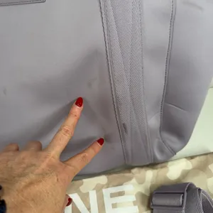 Dagne Dover Lg Landon Carryall Lavender Neoprene Travel Tote Gym Weekender Bag thumbnail 6