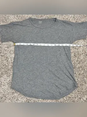 Madewell Whisper Cotton Crewneck Tee Small S Grey Heather Short Sleeve C0984 thumbnail 6