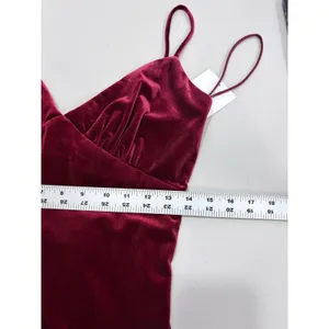 THEIA Burgundy Velvet Spaghetti Strap Mermaid Trumpet Gown‎ NWT Size 8 $495 thumbnail 12