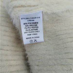 Altar'd State Fuzzy Ivory Cream Soft Knit Sweater Cropped Tank Top Size Large thumbnail 5