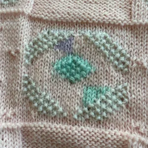 VTG 80’S Knit Sweater Sz M Pastel Pink Snowflake Mock Neck Chunky Cottagecore thumbnail 7