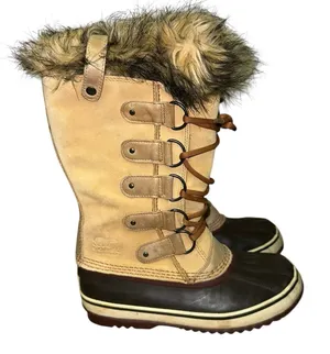 Sorel Joan of Arctic Waterproof Winter Boot Tan Black‎ Size 8 thumbnail 1