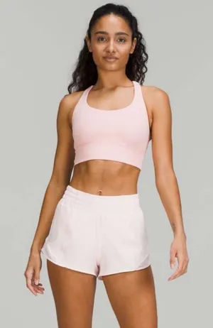 Lululemon Hotty Hot High Rise Athletic Shorts Strawberry Milkshake Pink 12 NWT thumbnail 1